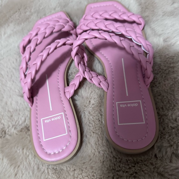 Dolce Vita Women's Pink Braided Sandals 7 - Picture 2 of 3